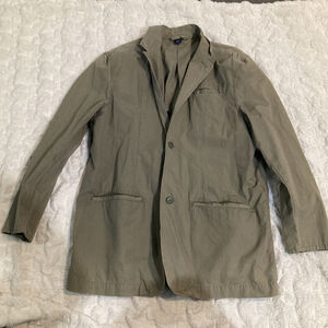 Gap Light Brown Beige Overcoat Dress Coat Casual Formal Mens XL 100% Cotton Suit